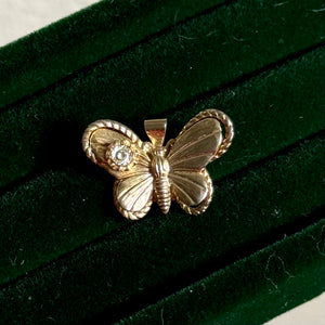 Vintage 10kt Gold Butterfly Pendant