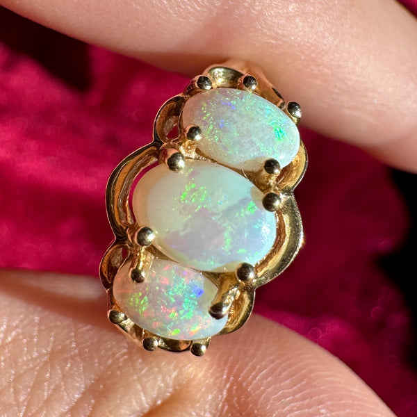 14kt Gold Opal Trilogy Ring