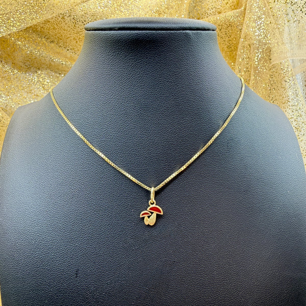 Italian 14kt Gold Mushroom Charm