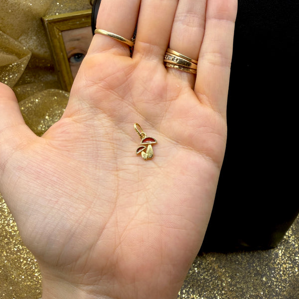 Italian 14kt Gold Mushroom Charm