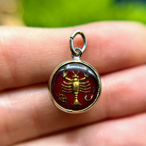 Vintage Sterling Cancer Zodiac Bubble Charm/Pendant