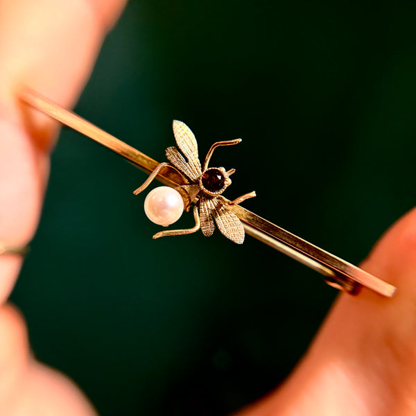 9ct Gold Insect Brooch