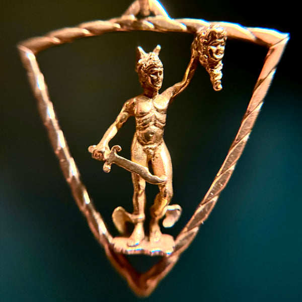 RARE 14kt Gold Perseus Pendant