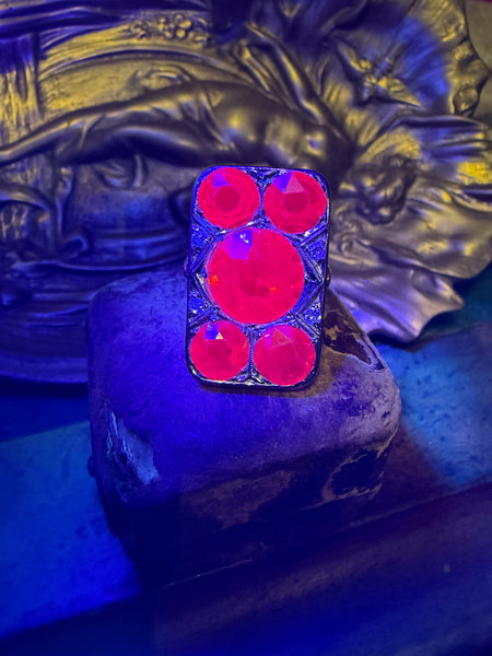 Early 1900’s Ruby + Diamond Cocktail Ring
