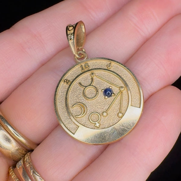 14kt Gold Taurus Talisman Pendant
