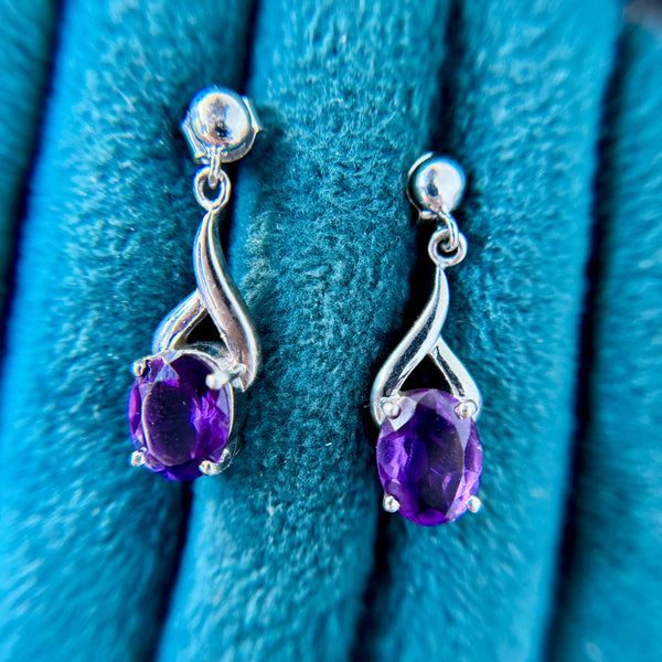 Sterling Silver Amethyst Earrings