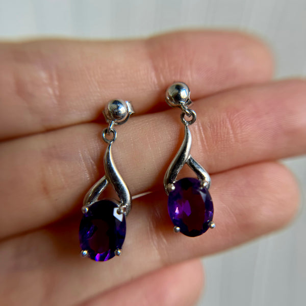 Sterling Silver Amethyst Earrings