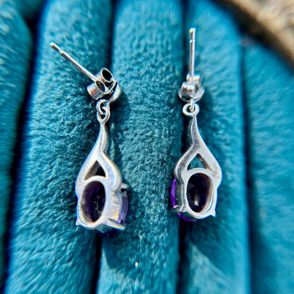 Sterling Silver Amethyst Earrings