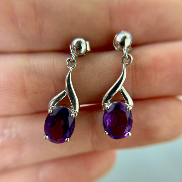 Sterling Silver Amethyst Earrings