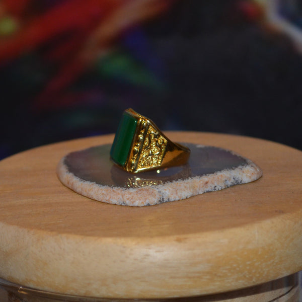 Vintage Jade 18kt Gold Filled Ring