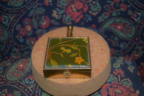 Vintage Pocket Ashtray with Floral Design