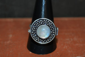 925 Silver + Moonstone Poison Ring