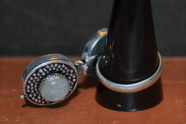 925 Silver + Moonstone Poison Ring