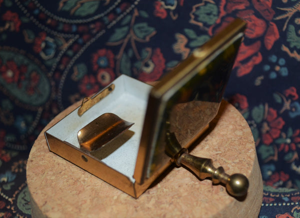 Vintage Pocket Ashtray with Floral Design