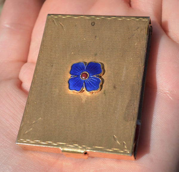 Vintage Guilloche Match Case from Italy