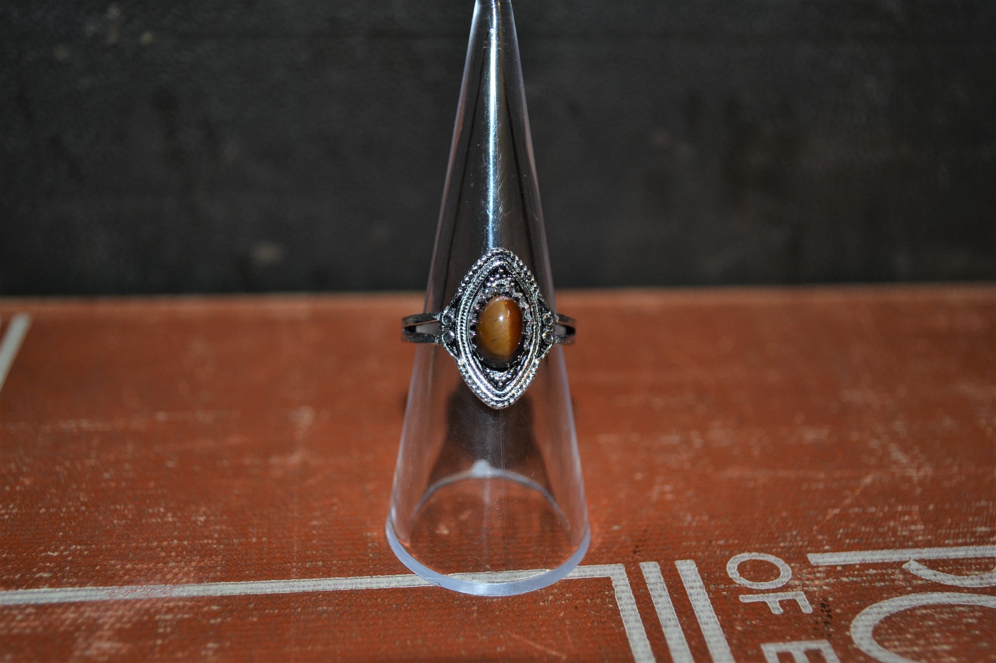 Art Deco Style Ring with Tigers Eye