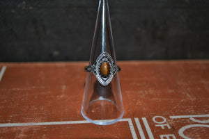 Art Deco Style Ring with Tigers Eye