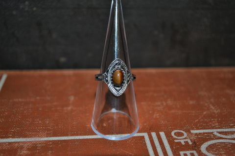 Art Deco Style Ring with Tigers Eye
