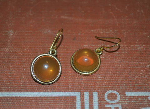 Vintage Honey Amber Earrings