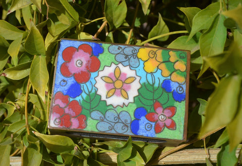 Floral Boho Vintage Match Case