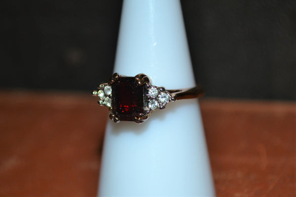 Unmarked Deep Ruby Ring