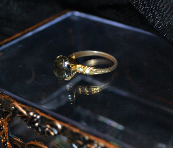 Vintage Crystal Ball Ring 🔮