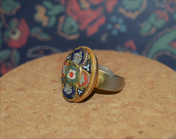Vintage Italian Mosaic Ring