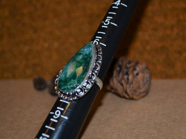 Unique Amazonite Teardrop Ring