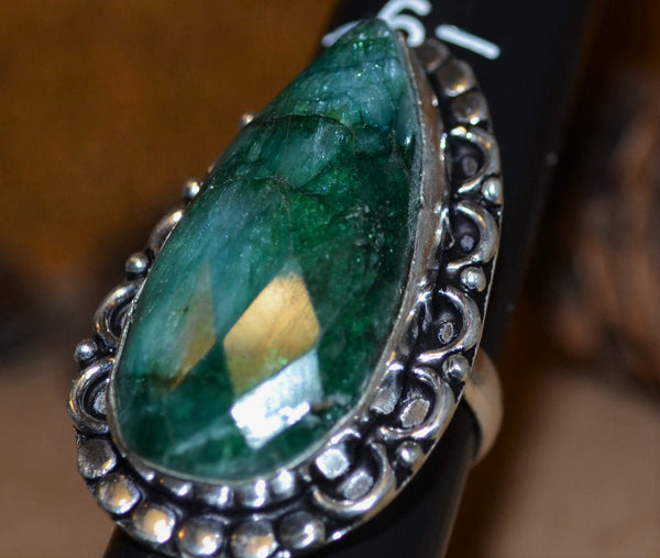 Unique Amazonite Teardrop Ring