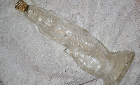 1970's Vintage Glass Mermaid Decanter/Perfume Bottle