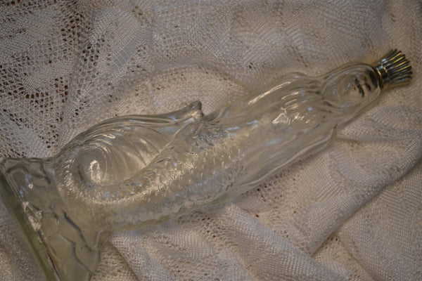 1970's Vintage Glass Mermaid Decanter/Perfume Bottle
