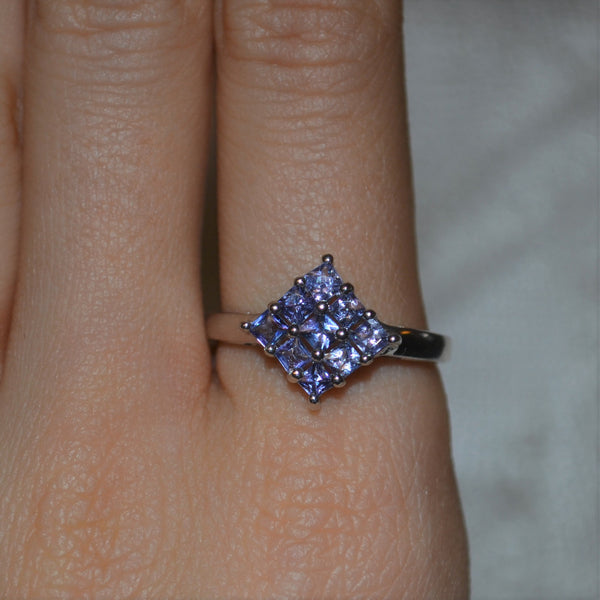 Sterling Silver Tanzanite Ring (1.2ct)