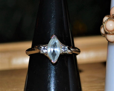 Unmarked Pale Gem Estate Ring