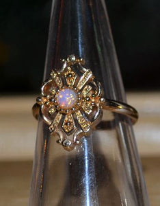Victorian Style Cocktail Opal Ring