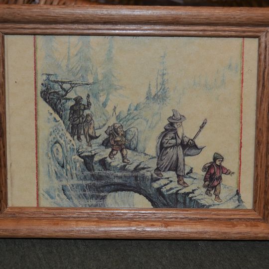Framed 'The Hobbit' Illustration