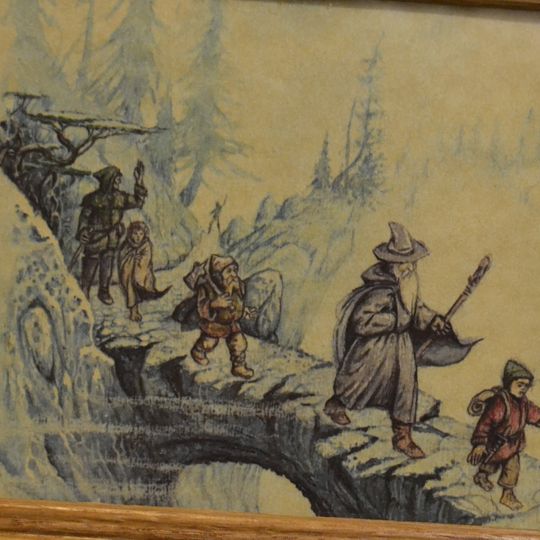 Framed 'The Hobbit' Illustration