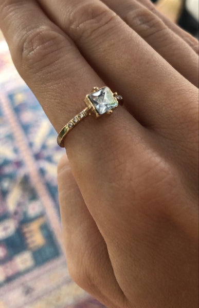 Vintage Aquamarine Unmarked Ring