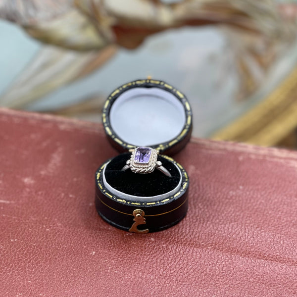 Vintage Sterling Silver Amethyst Ring
