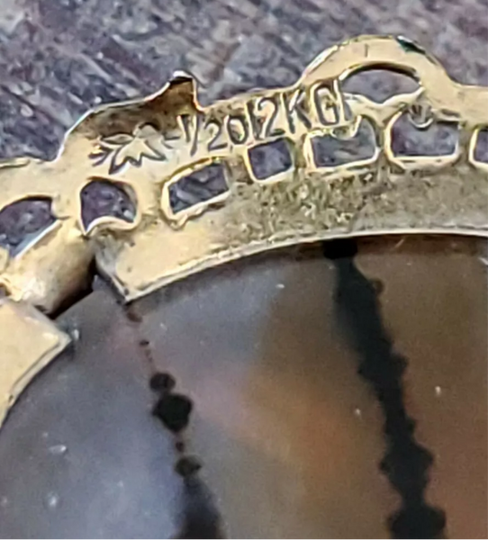 Vintage 12kt Gold Filled Scottish Moss Necklace
