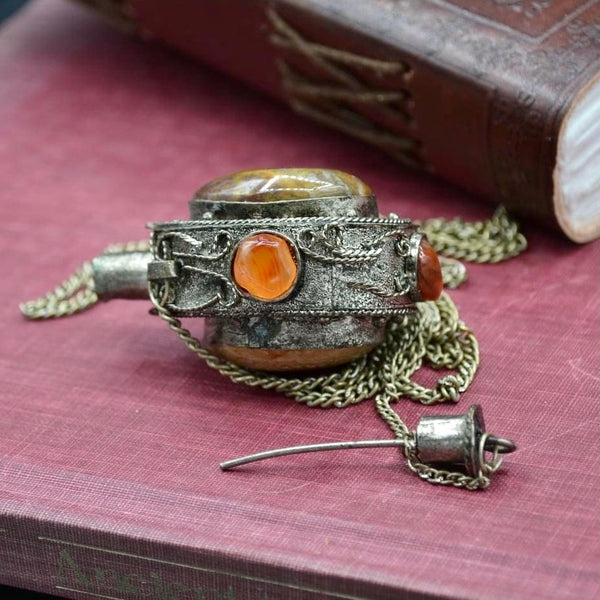 Vintage/Antique(?) Potion/Stash Necklace with Stones