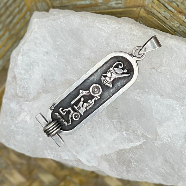 Vintage Egyptian Revival Hieroglyphics Pendant