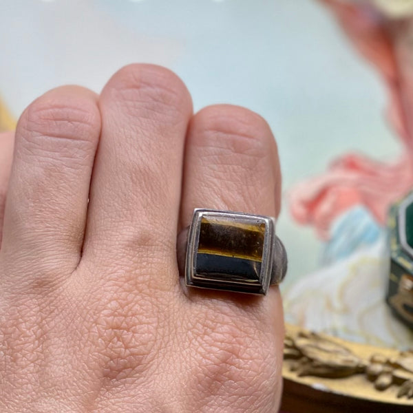 Vintage Unisex Tigers Eye Ring