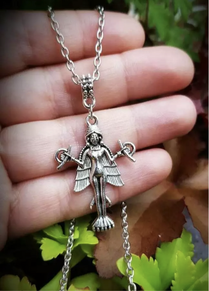 Goddess Fairy Silver Tone Necklace