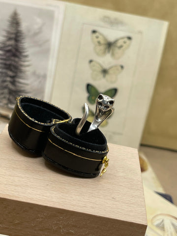 RARE Vintage Sterling Kitty Wrap Ring