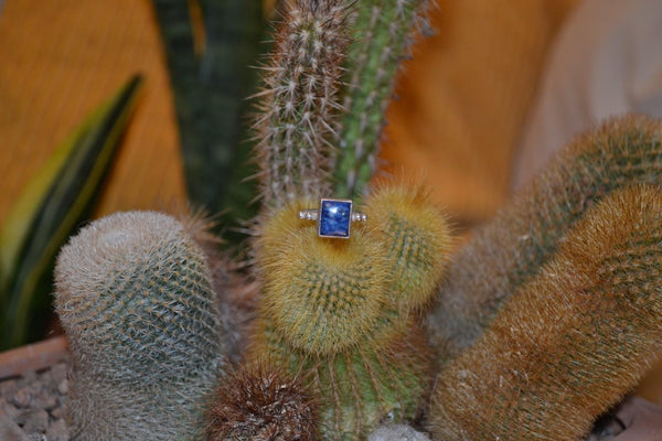 Handmade Grounding Lapis Sterling Silver Ring