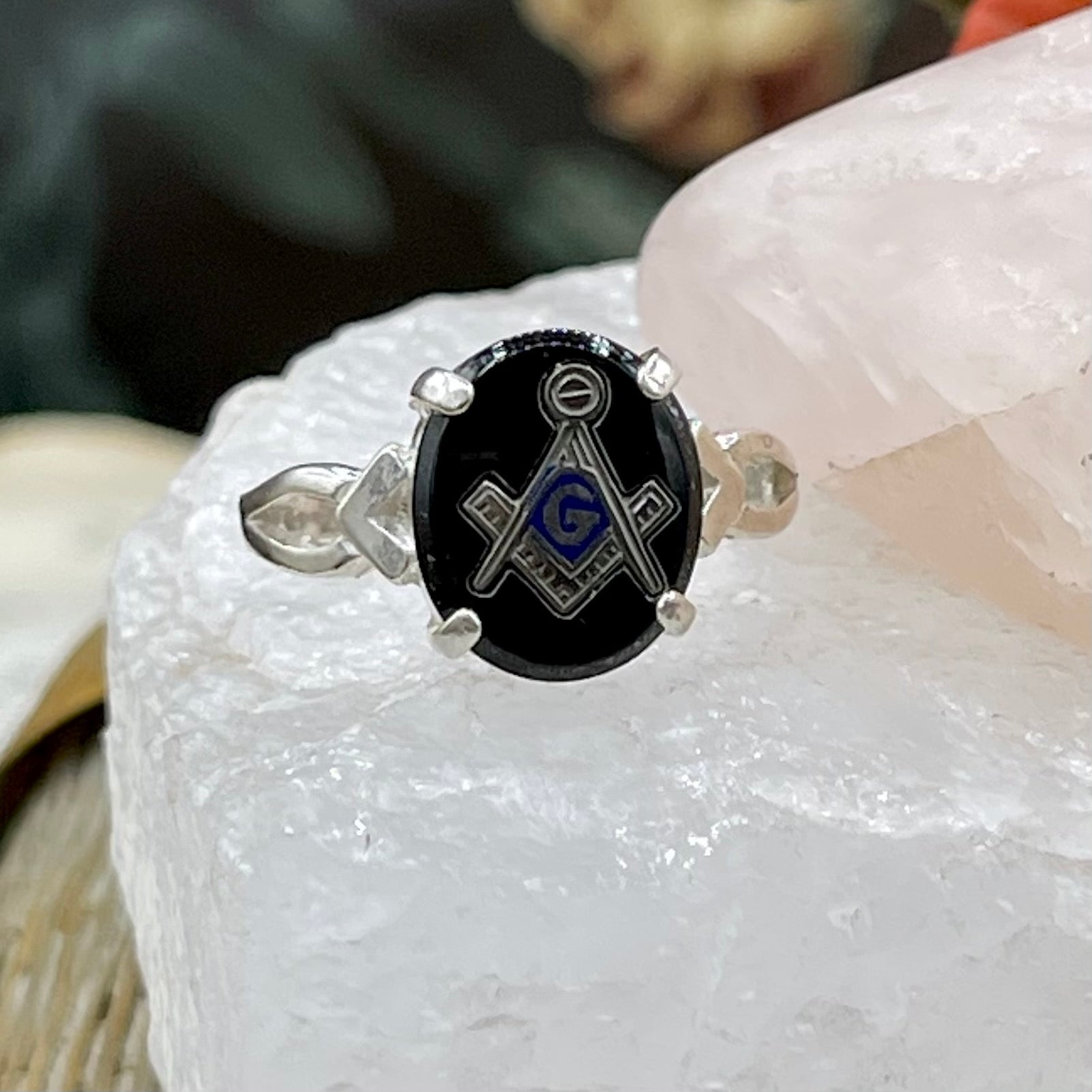 Vintage Sterling Silver Masonic “G” Initial Ring
