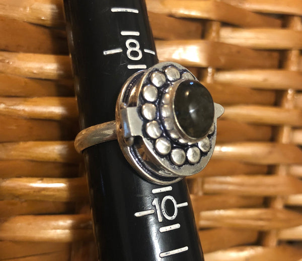 Labradorite 925 Silver Poison Ring ☠️