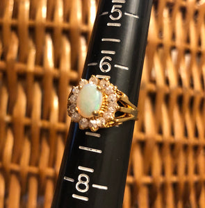 14kt Gold Plated Opal Ring