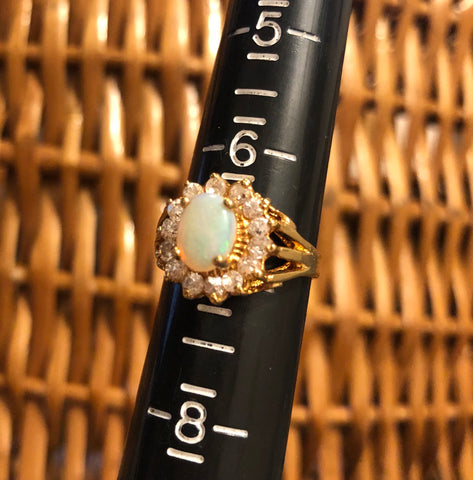 14kt Gold Plated Opal Ring