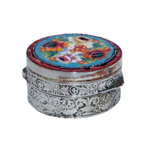 Vintage Italian Micro Mosaic Trinket Box